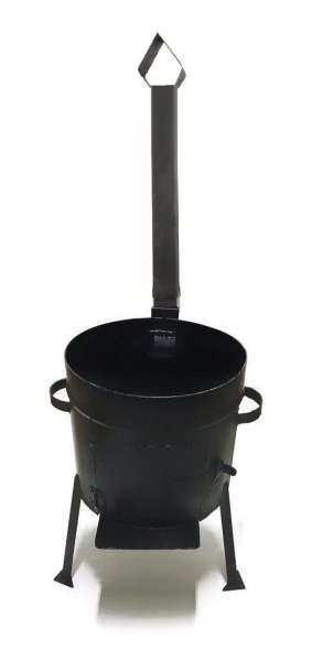 Печь для казана "Эконом" с дымоходом, 2мм, диам.340мм (казан 8-10л)